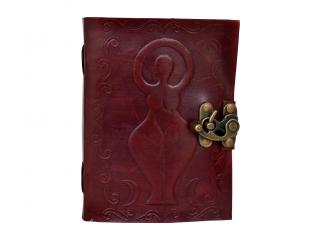 Goddess Leather Embossed Journal Blank Book Brown Leather Journal Writing Dairy